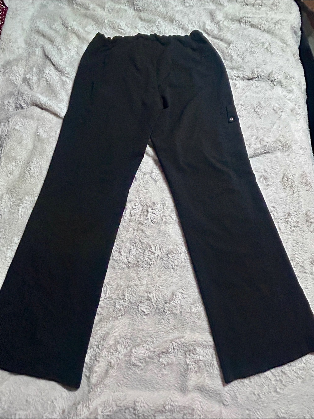 Dickies Black Women's Pull-On scrub Pants with Snap Pocket